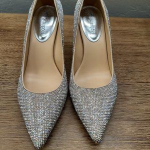 Like New With Box: Jeffrey Campbell Women's Champagne Rhinestone Stiletto Heels